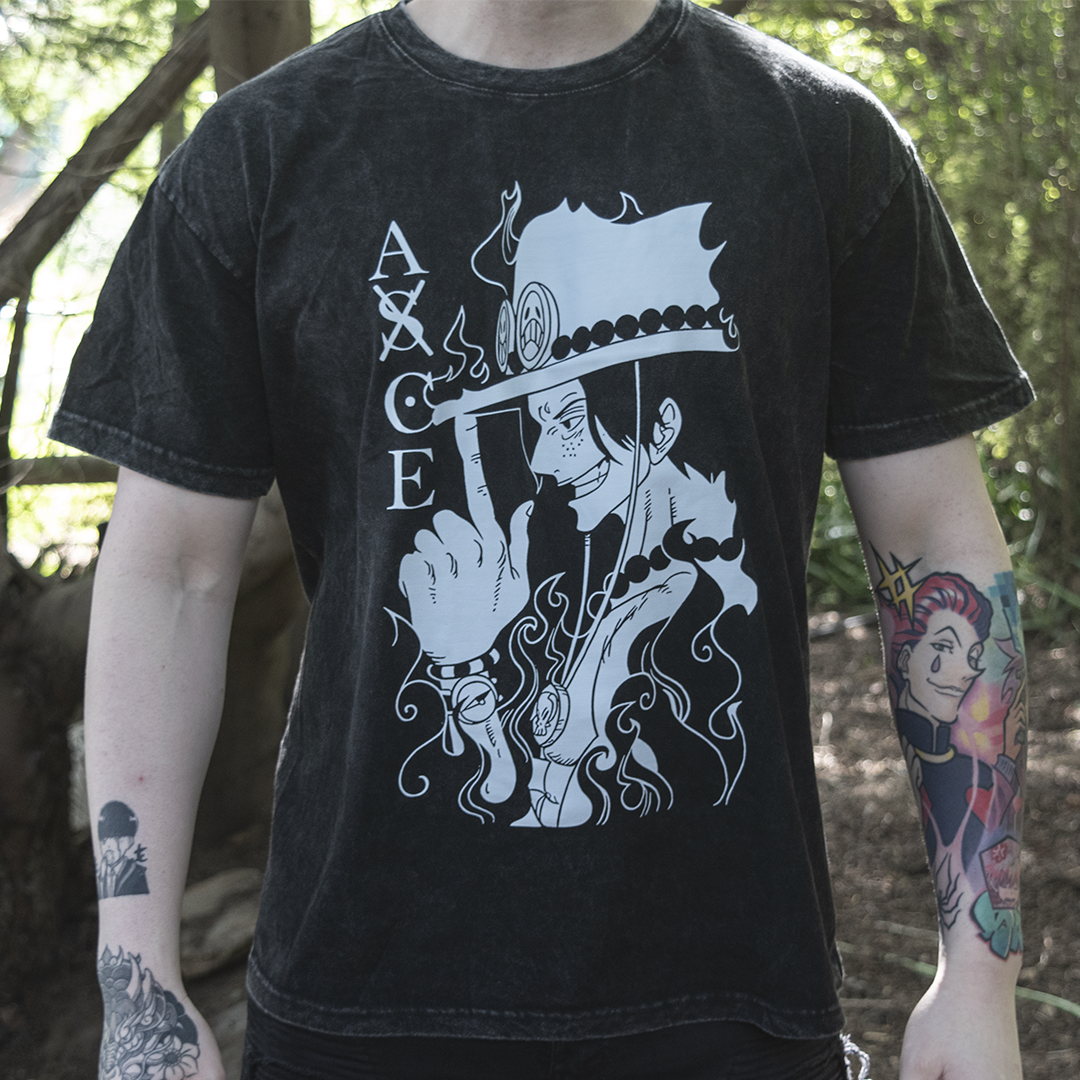 Polera Oversize Anime - Portgas D. Ace – "Puño de Fuego" 🔥👒