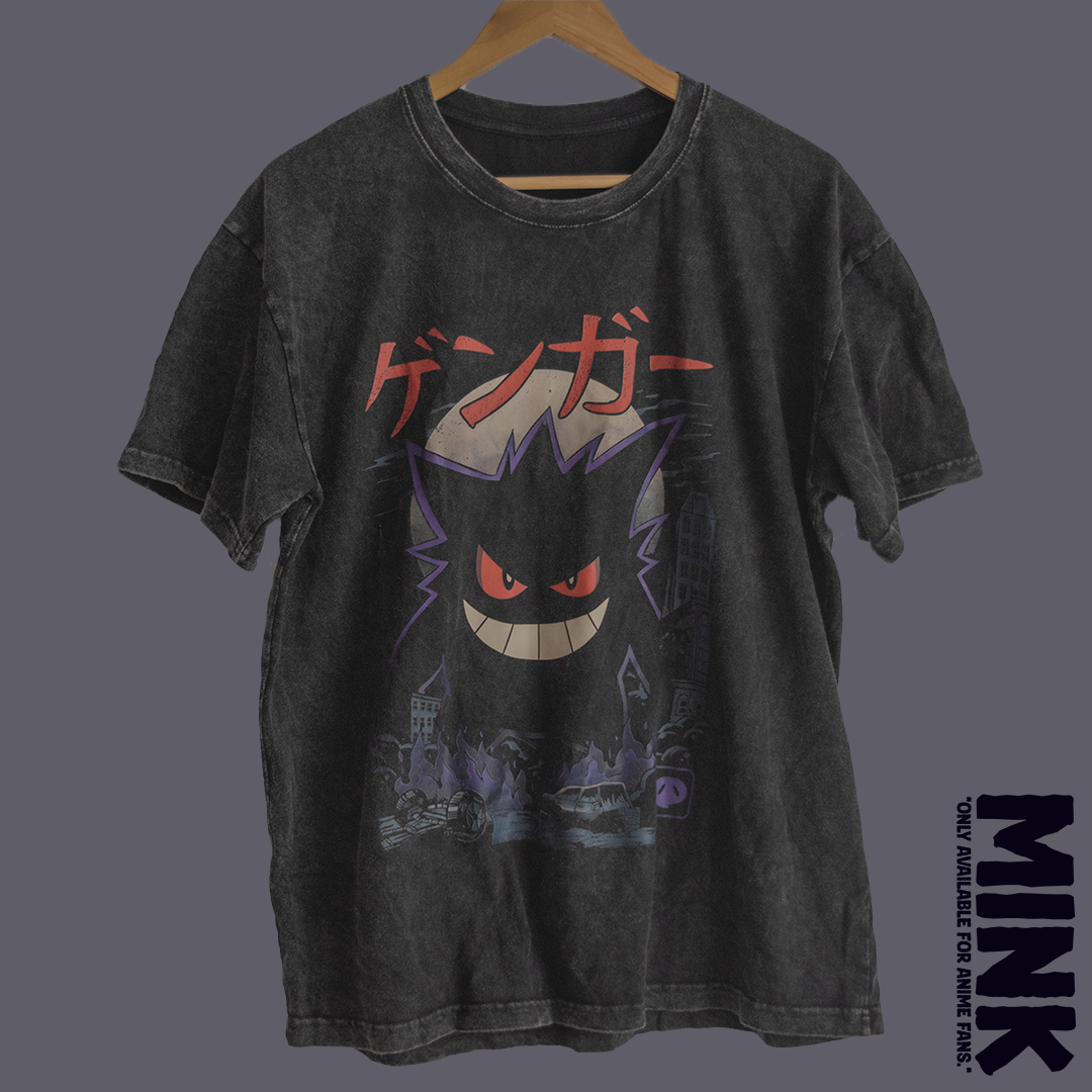 Polera Oversize Anime - Gengar Pokemon 🟣