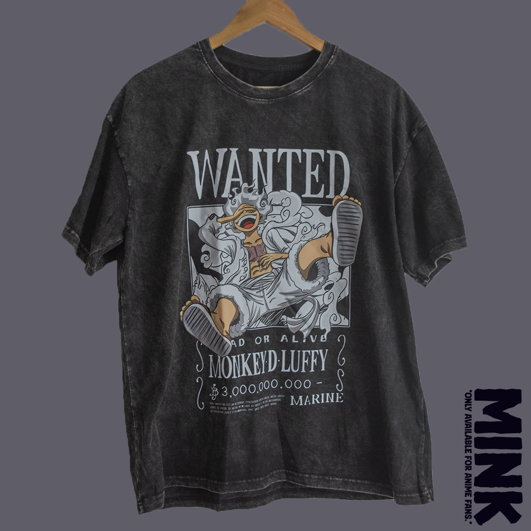 Polera Oversize Anime - Luffy Gear 5 – "WANTED" ⚓️🔥